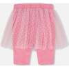 Biker Short With Mesh Skirt, Hot Pink - Shorts - 3