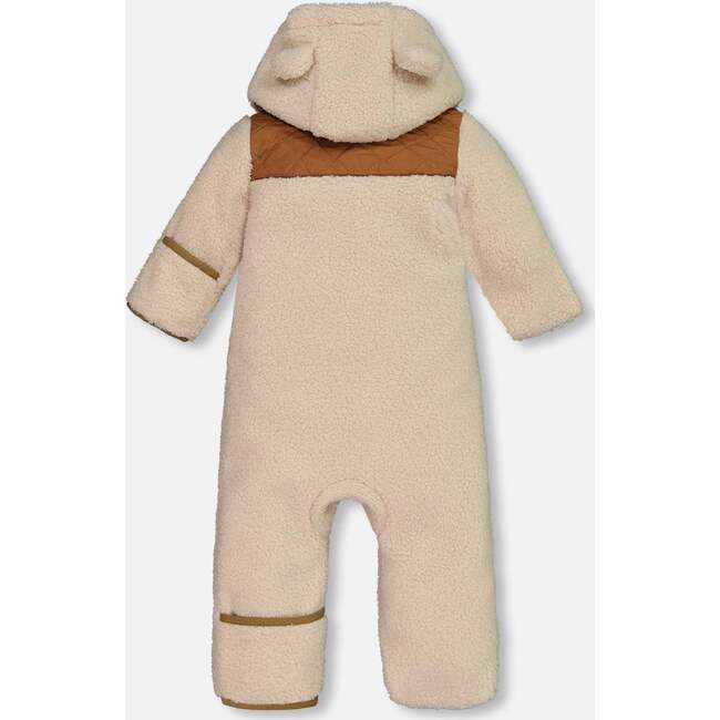 Baby Sherpa One Piece, Off White And Beige - Bunting - 3
