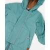 Baby Mid-Season One Piece With Hat, Blue Teal - Raincoats - 5