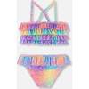 Two Piece Swimsuit, Gradient Rainbow Print - Two Pieces - 2