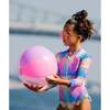 Long Sleeve One Piece Rashguard, Gradient Rainbow Print - One Pieces - 2