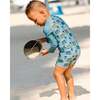 Long Sleeve One Piece Rashguard, Printed Beach Caravan - One Pieces - 2
