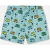 Mid-Thigh Boardshort, Printed Beach Caravan - Swim Trunks - 3