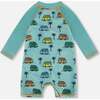 Long Sleeve One Piece Rashguard, Printed Beach Caravan - One Pieces - 3