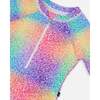 Long Sleeve One Piece Rashguard, Gradient Rainbow Print - One Pieces - 4