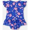 One Piece Swimsuit, Royal Blue Printed Pink Lemon - One Pieces - 3