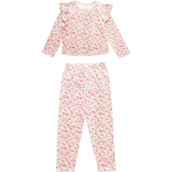 The Tiny Eleanor Legging Set, Pansy in Pink Multi - Two Pieces - 1