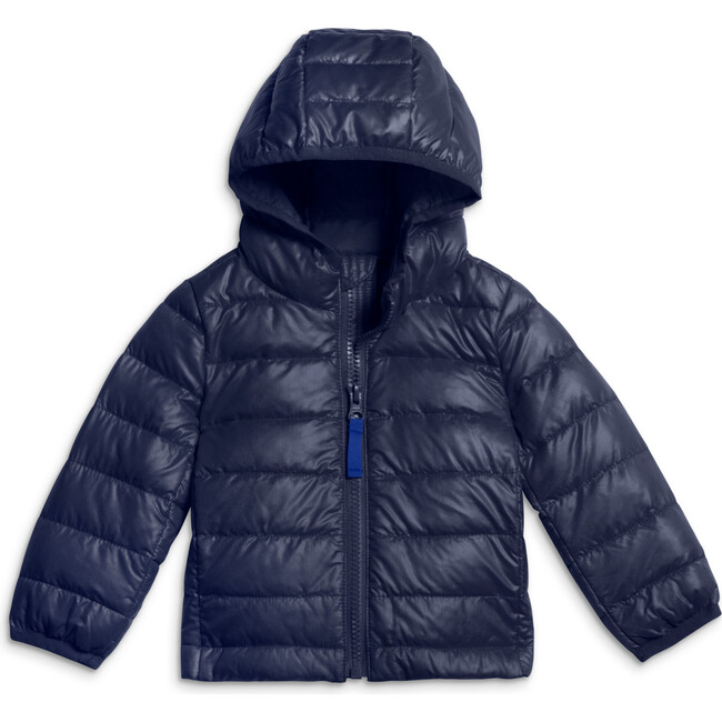 Baby Lightweight Puffer Jacket, Navy - Jackets - 1