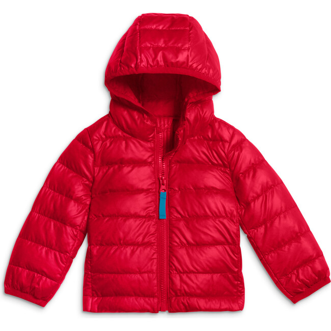 Baby Lightweight Puffer Jacket, Cherry - Jackets - 1