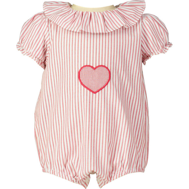 Stripe Bubble with Heart, Red