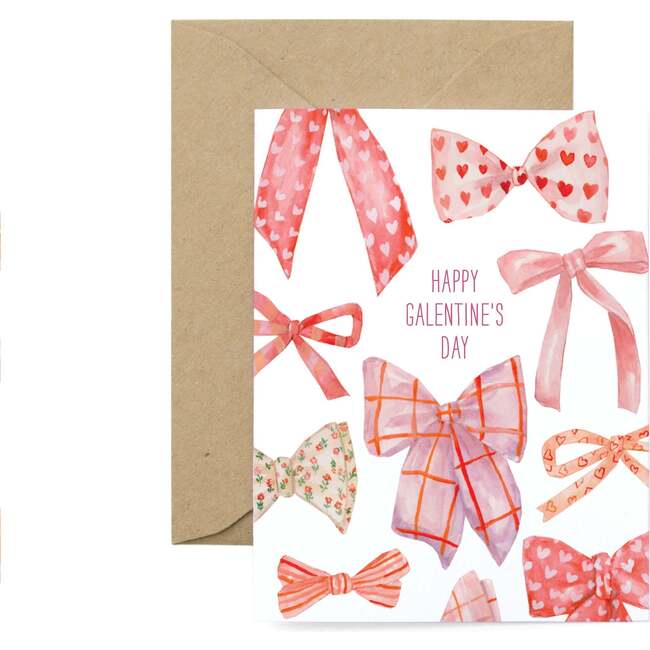Bow Galentine's Day Greeting Card, Pink