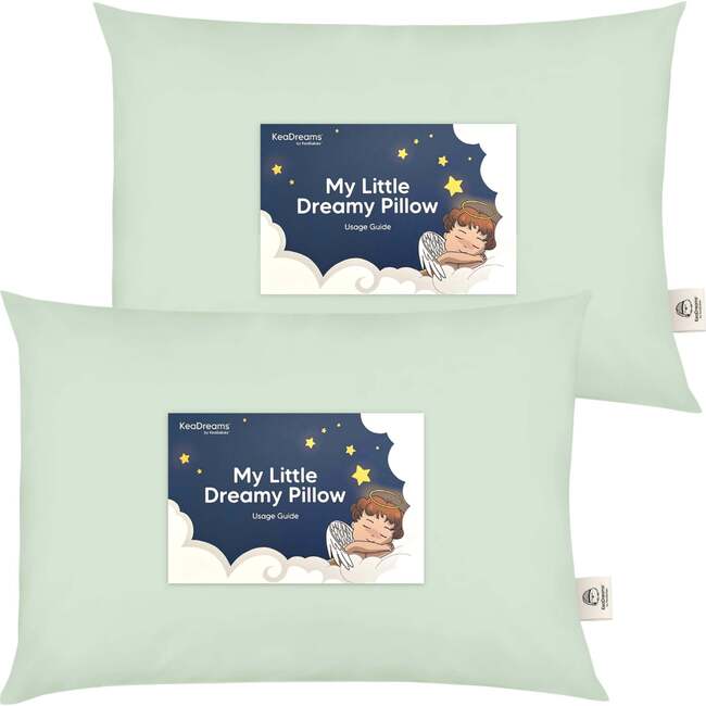 Toddler Sleeping Pillows 13X18, Sage (Pack Of 2)