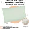 Toddler Sleeping Pillow With Pillowcase 13X18, Sage - Pillows - 4