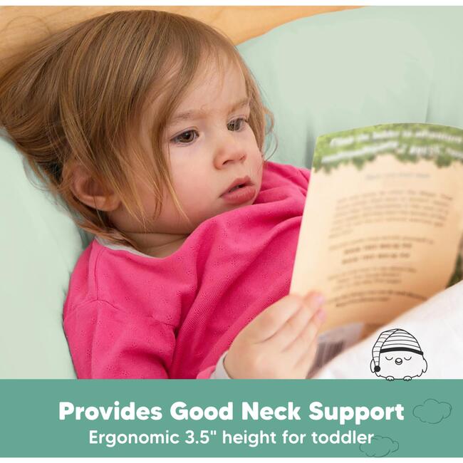 Toddler Sleeping Pillow With Pillowcase 13X18, Sage - Pillows - 5