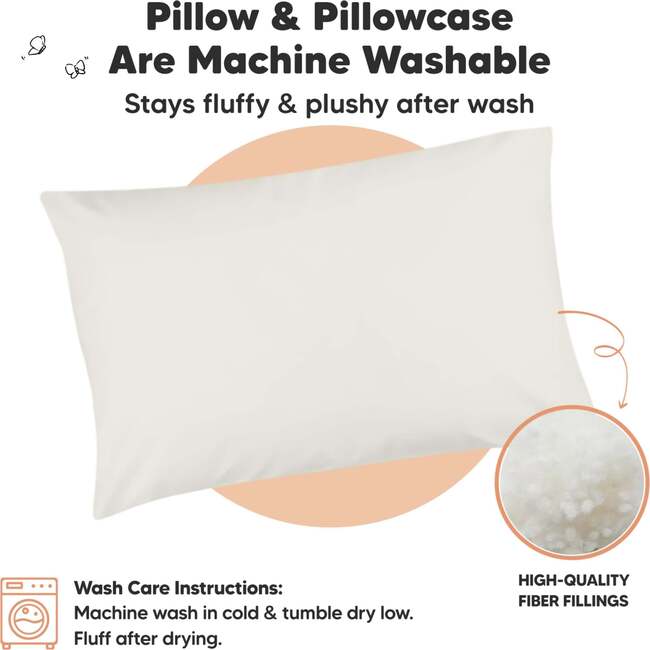 Toddler Sleeping Pillow With Pillowcase 13X18, Pearl Gray - Pillows - 4