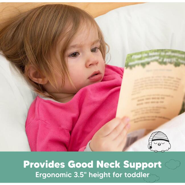 Toddler Sleeping Pillow With Pillowcase 13X18, Pearl Gray - Pillows - 5