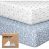 Soothe Fitted Crib Sheet, Excavation (Pack Of 2) - Crib Sheets - 1 - thumbnail