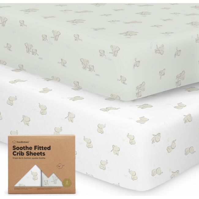 Soothe Fitted Crib Sheet, Elly (Pack Of 2)