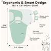 Soothe Baby Swaddle Sacks 3-6 Months, Sage, Large (Pack Of 3) - Sleepbags - 2