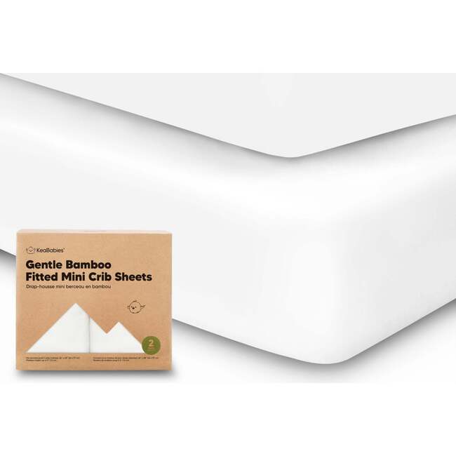 Isla Fitted Mini Crib Sheets, Soft White