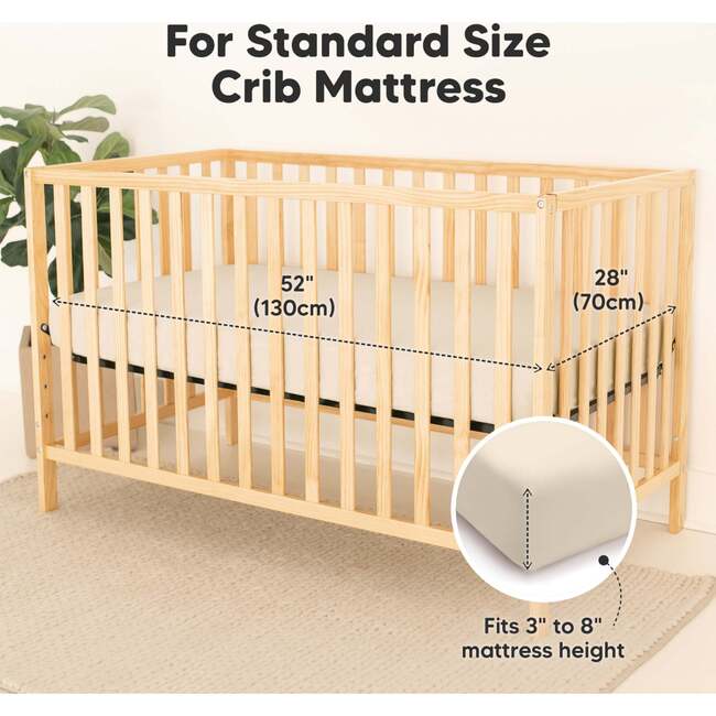 Isla Protect+ Waterproof Crib Sheets, Ecru (Pack Of 2) - Crib Sheets - 2