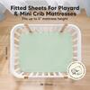 Isla Fitted Mini Crib Sheets, Sage - Crib Sheets - 2