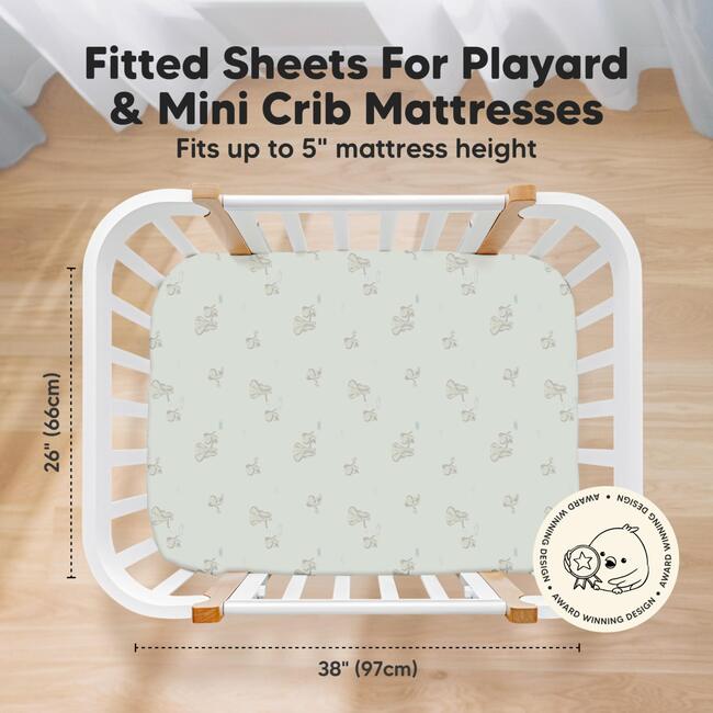 Isla Fitted Mini Crib Sheets, Elly - Crib Sheets - 2