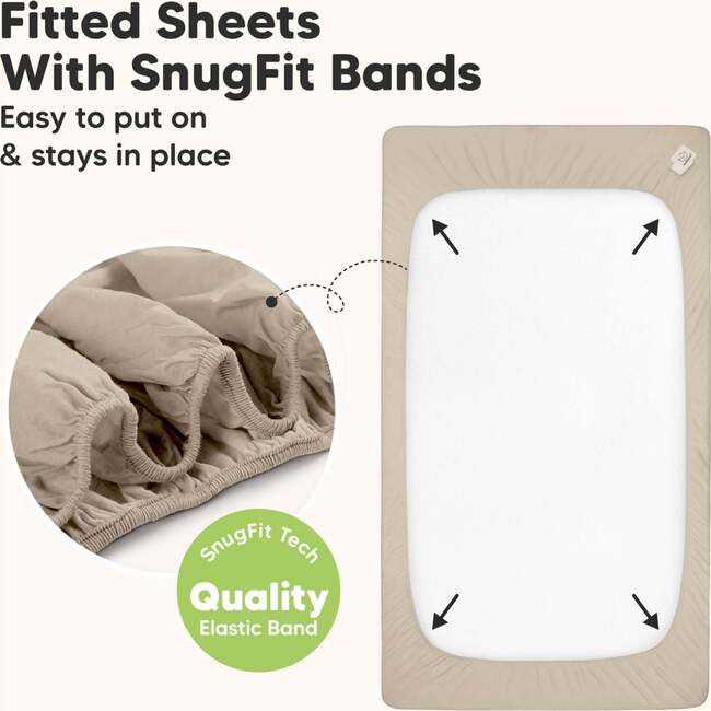 Isla Protect+ Waterproof Crib Sheets, Ecru (Pack Of 2) - Crib Sheets - 6