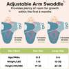 Soothe Baby Swaddle Sacks 0-3 Months, Galaxy (Pack Of 3) - Sleepbags - 6