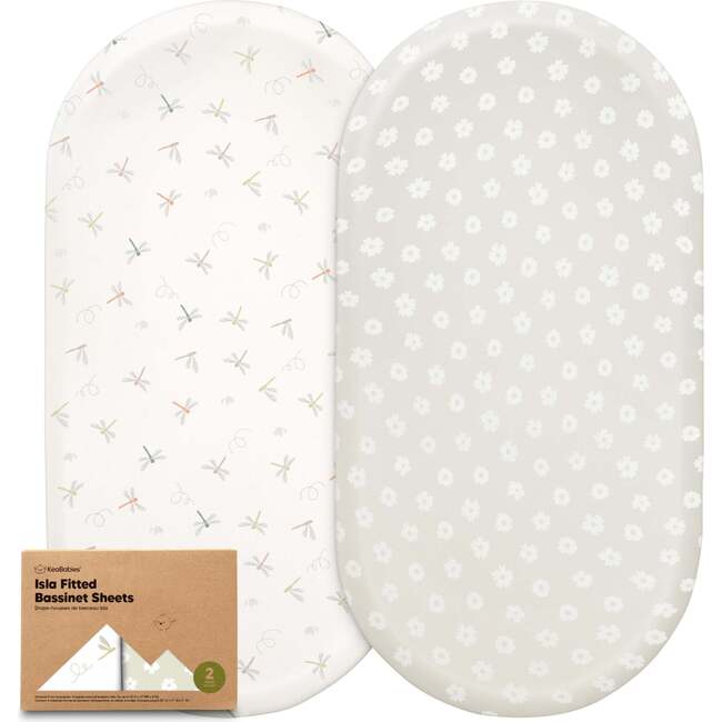 Isla Fitted Bassinet Sheets, Meadow (Pack Of 2)