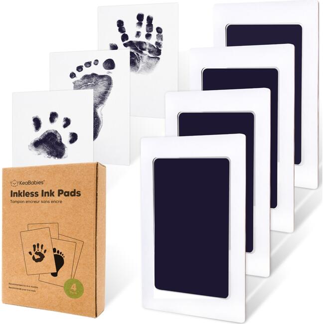 Inkless Ink Pads For Baby Footprint & Paw Print Large Kit, Twilight (Pack Of 4)