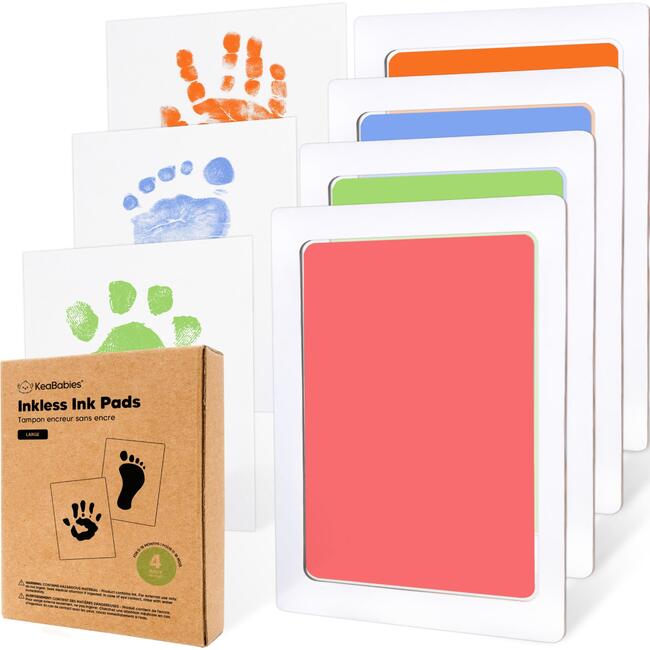 Inkless Ink Pads For Baby Footprint & Paw Print Large Kit, Candy (Pack Of 2)