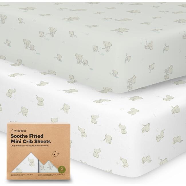 Baby Soothe Fitted Mini Crib Sheets, Elly
