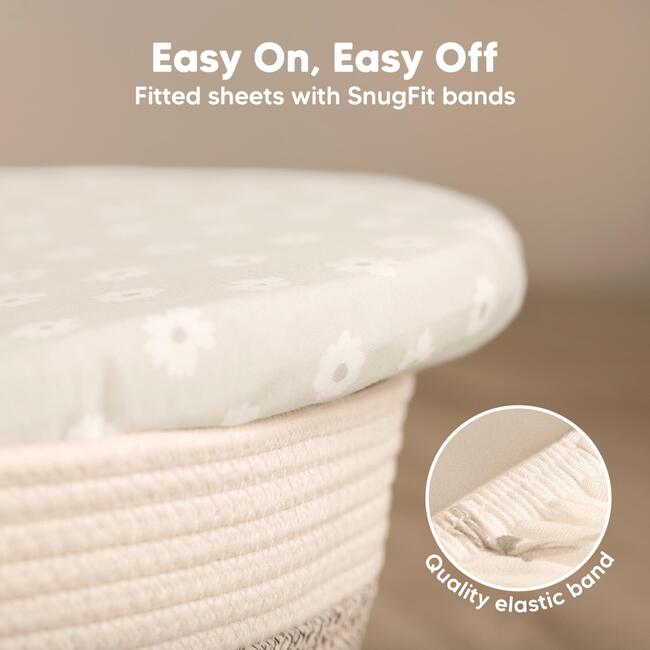 Baby Soothe Fitted Bassinet Sheets, Meadow - Crib Sheets - 5