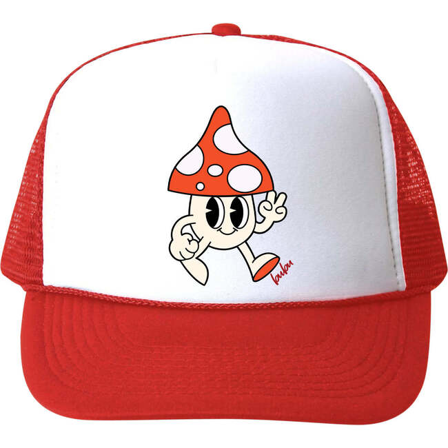 Happy Mushroom Hat, Red