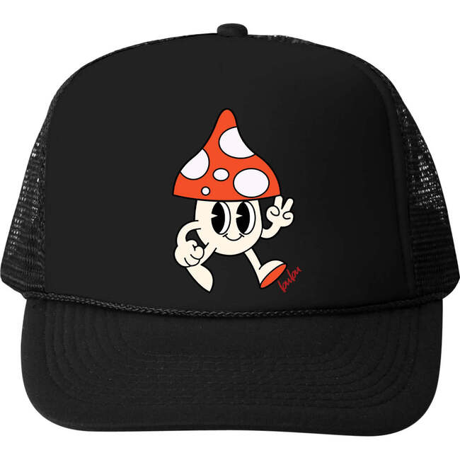 Happy Mushroom Hat, Black