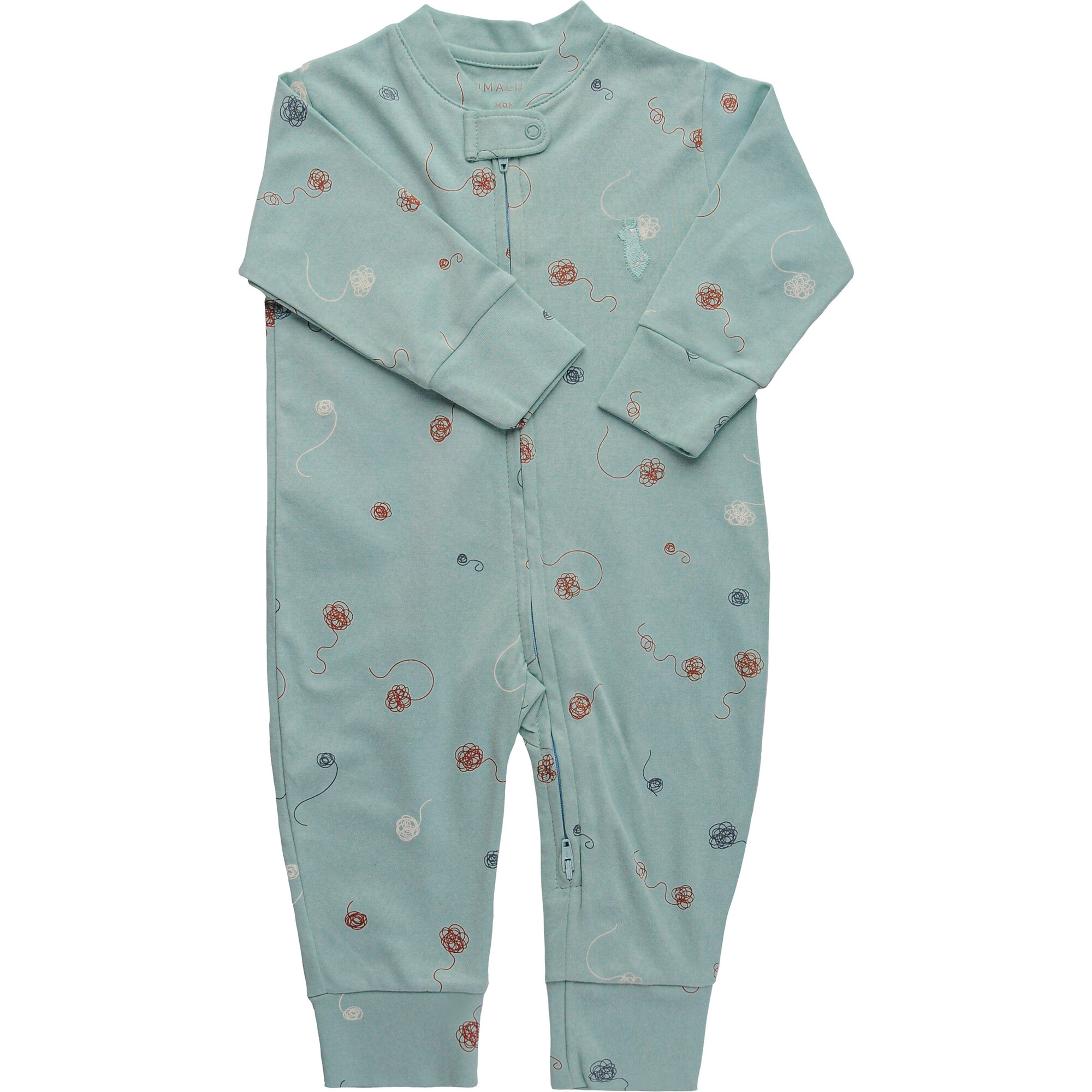 Printed Zipped Playsuit Hilo, Mint - Rompers - 1