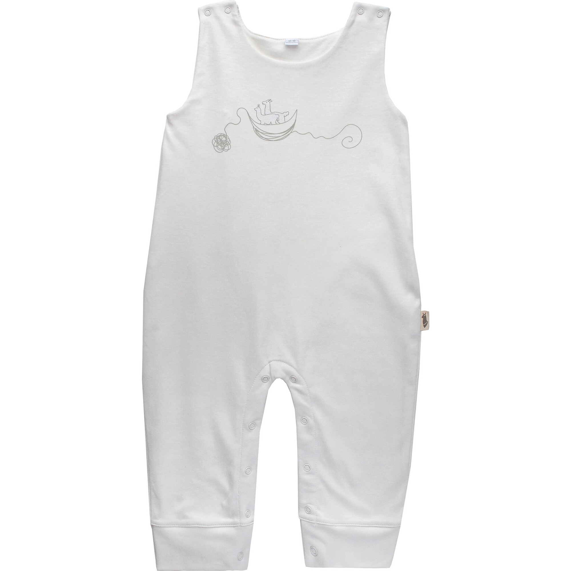 Printed Overall Little Traveller, Off White - Overalls - 1