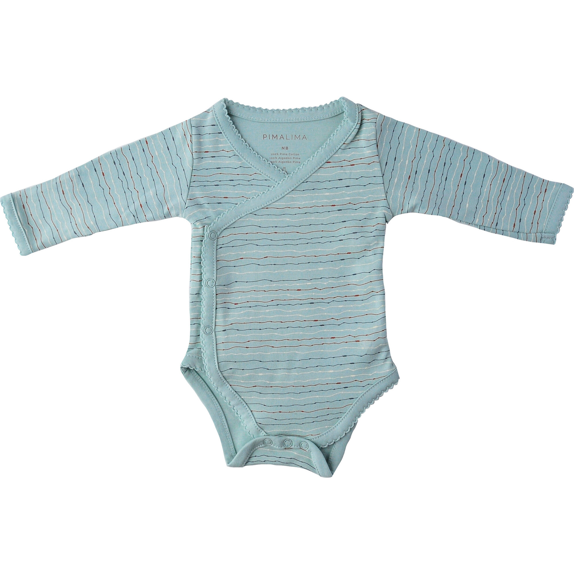 Long Sleeve Kimono Quipu, Mint - Onesies - 1