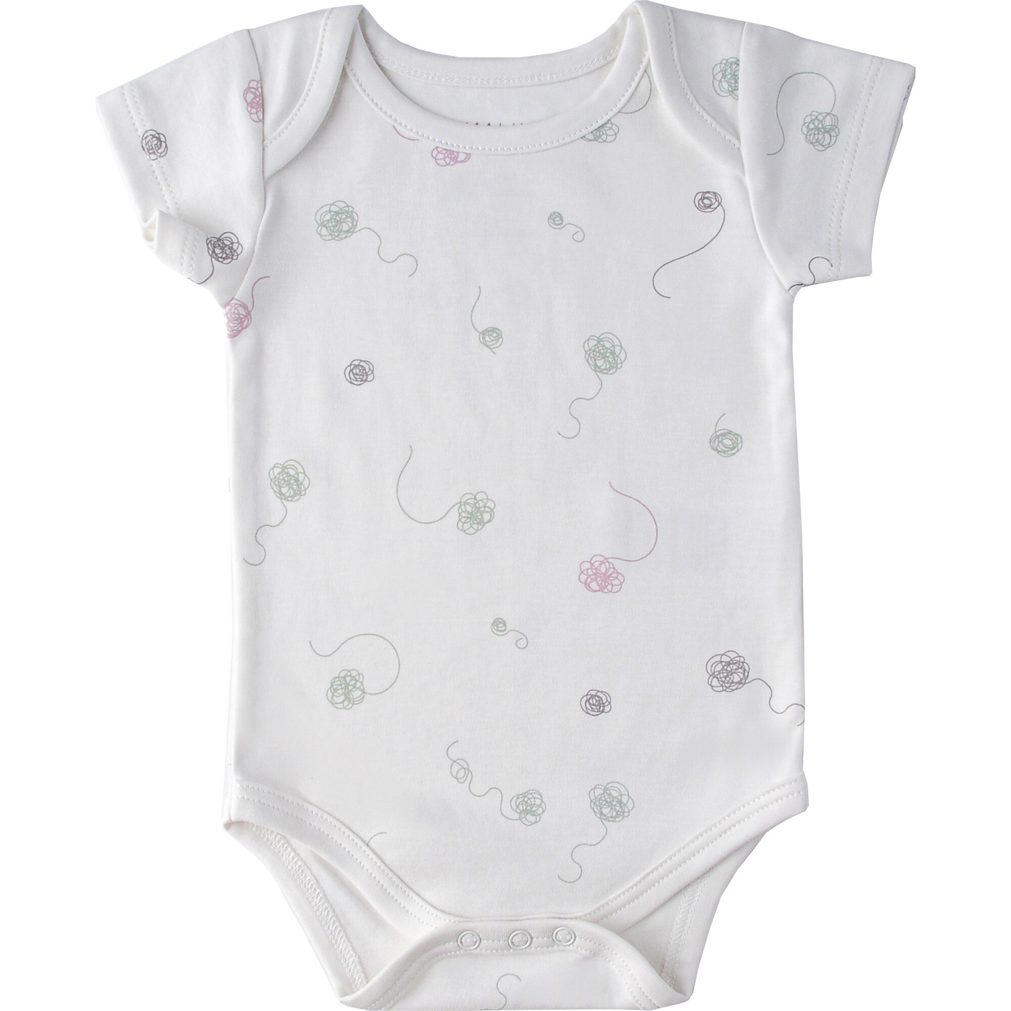 Hilo Short Sleeve Bodysuit, Off White - Onesies - 1