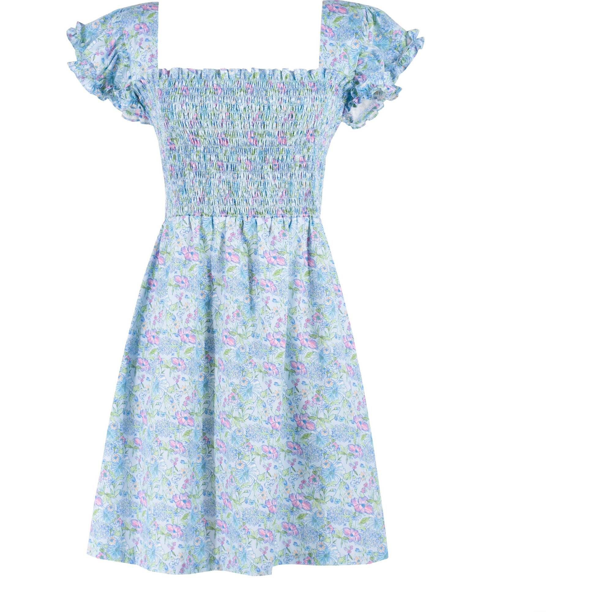 Women's Gardenia Dress, Blue - Dresses - 1