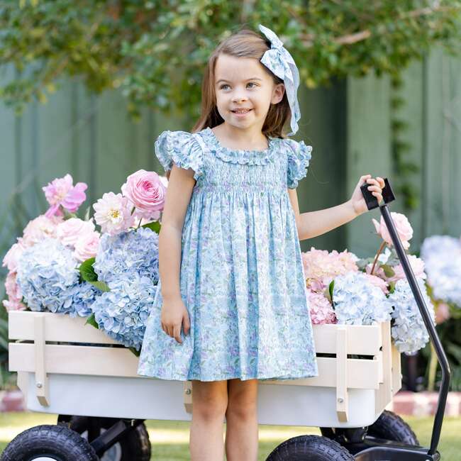 Gardenia Girl Dress, Blue - Dresses - 4