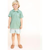 Gardener Boy Polo Set, Green - Mixed Apparel Set - 2