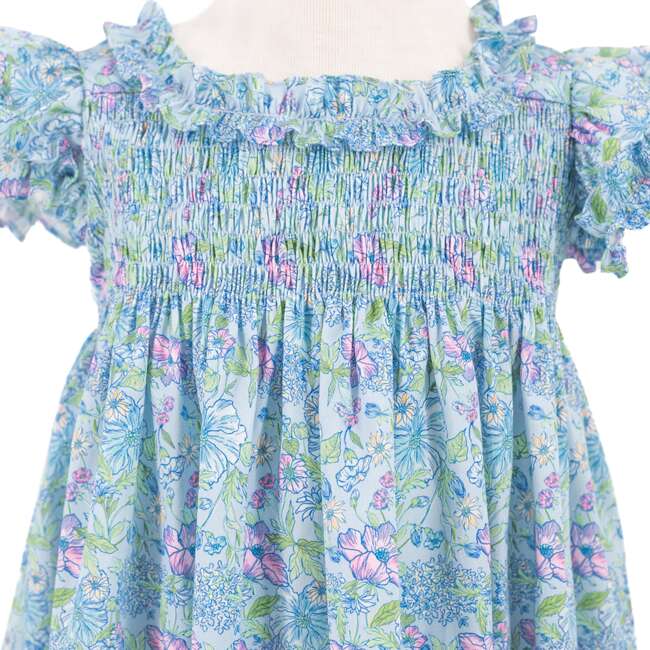 Gardenia Girl Dress, Blue - Dresses - 3