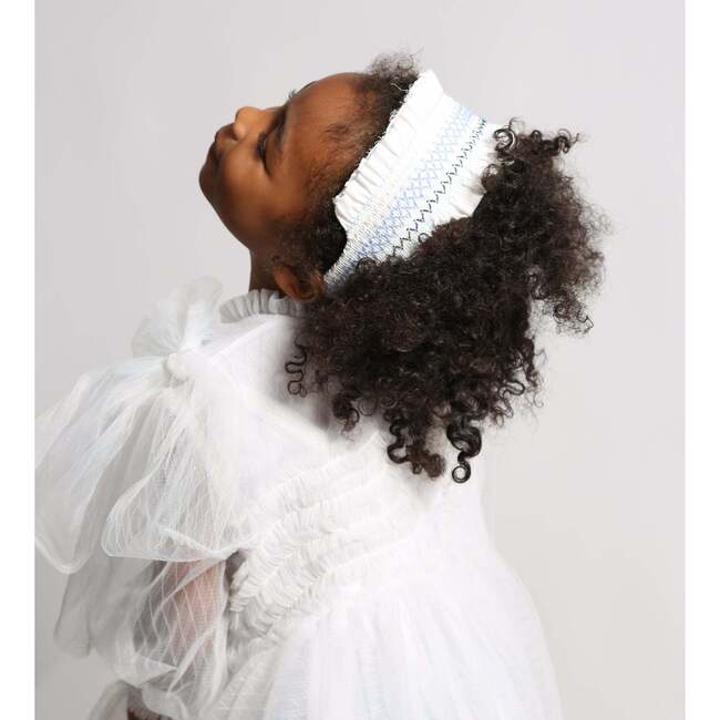 Pia Smocked Headband, Sugar - Hair Accessories - 5