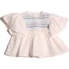 Sofia Smocked Blouse, Sugar - Blouses - 1 - thumbnail