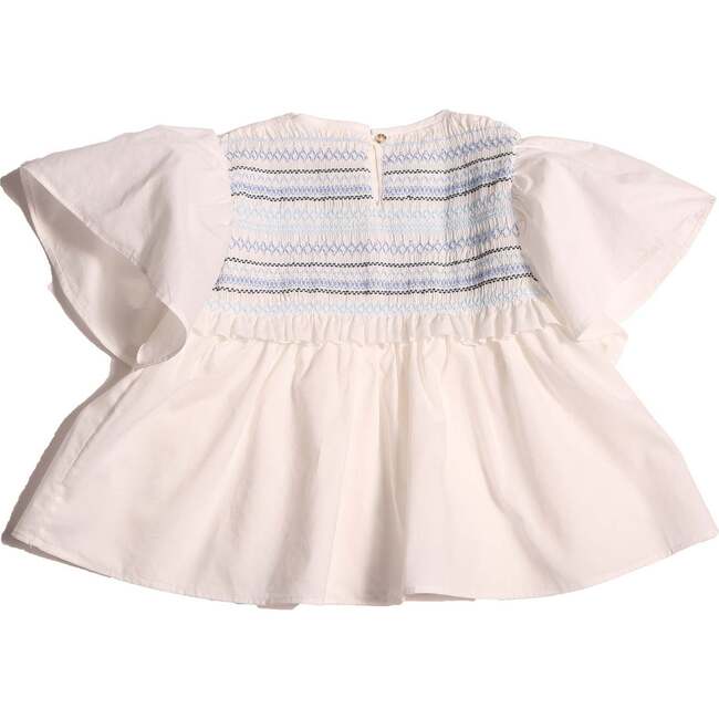 Sofia Smocked Blouse, Sugar - Blouses - 2