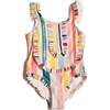 Marina Ruffle Diving Suit, Rainbow - One Pieces - 1 - thumbnail