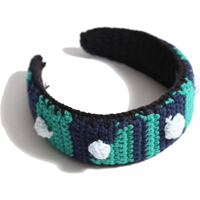 Crochet Bobble Headband, Kelp Mix