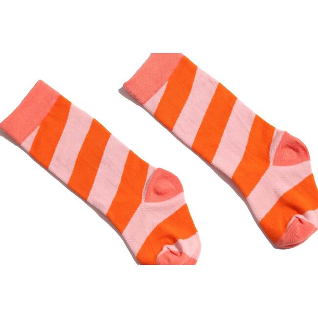 Diagonal Color Block Socks, Shrimp Mix - Socks - 2